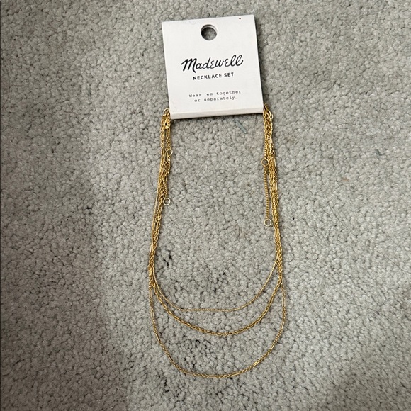 Madewell Elegant Gold Necklace Set - Picture 1 of 3